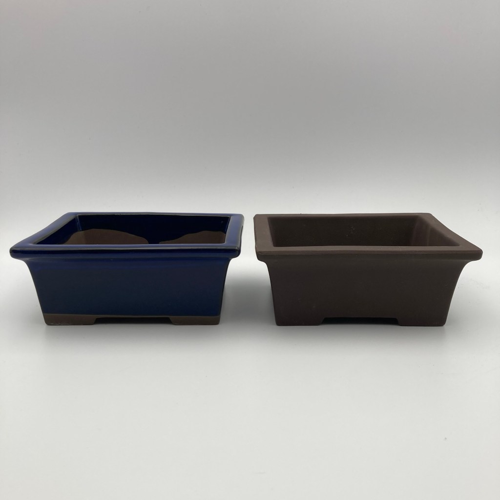 two rectangle pots